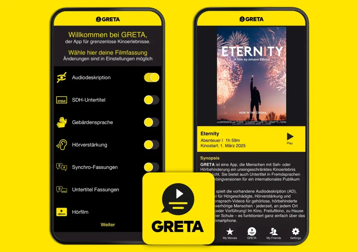 Audiodeskriptionen und Untertitel mit GRETA