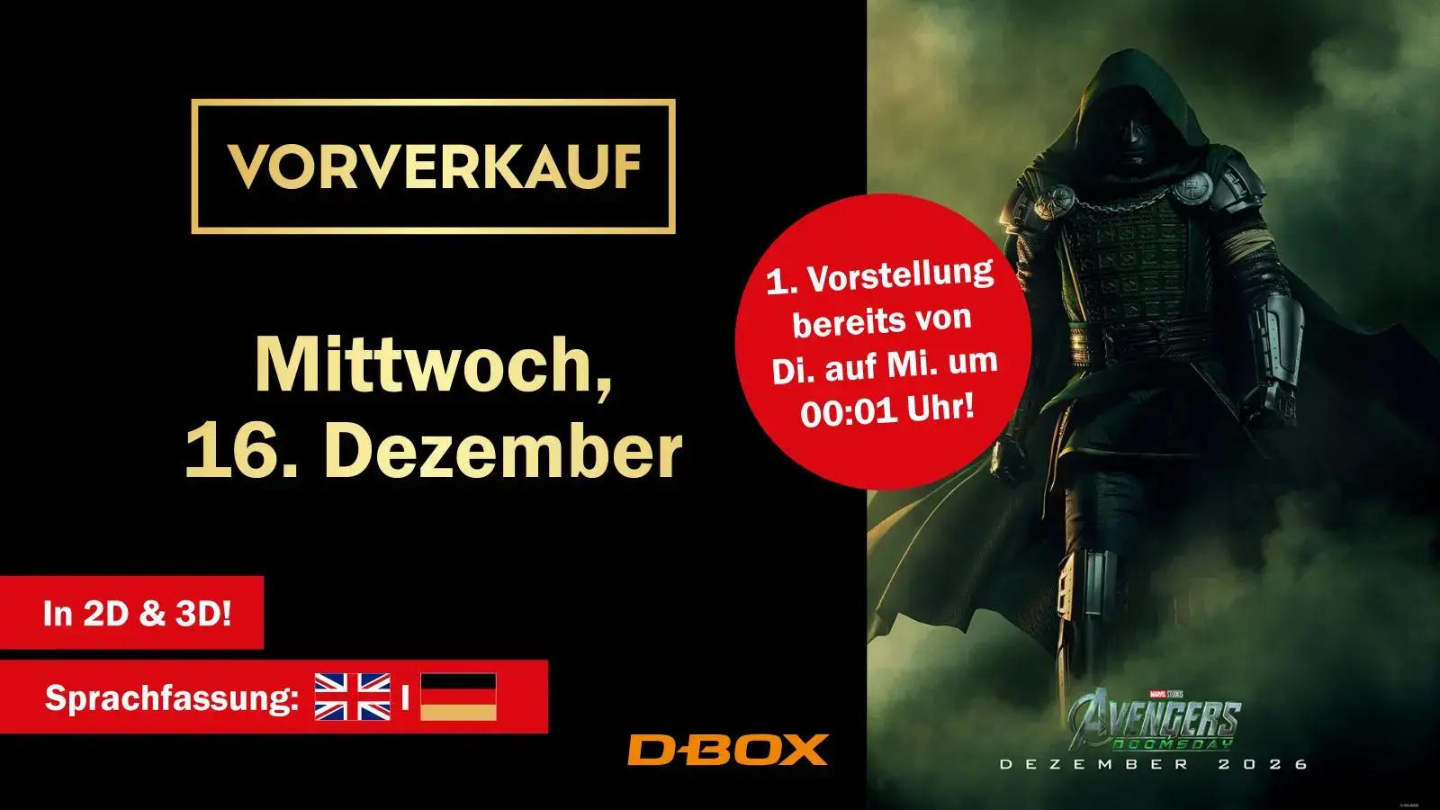 Vorverkauf: Avengers: Doomsday (16.12.)