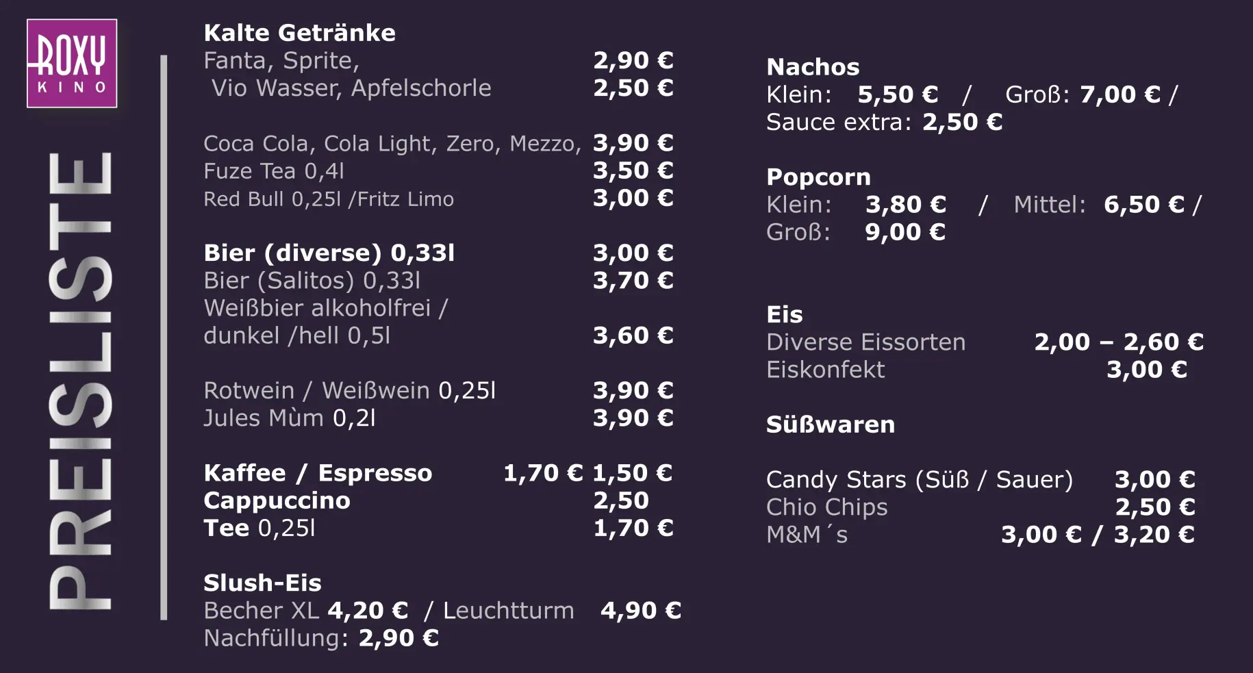 Preisliste