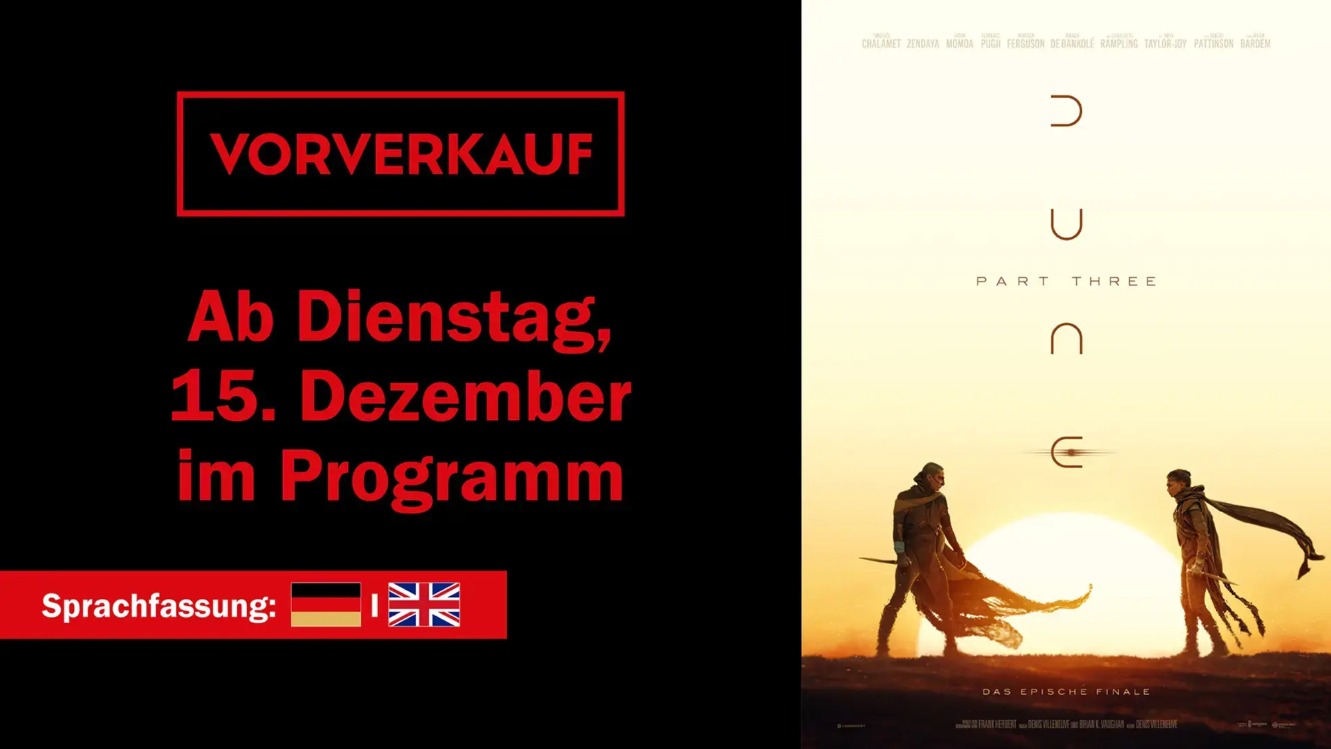 Vorverkauf: Dune Part Three (15.12.)