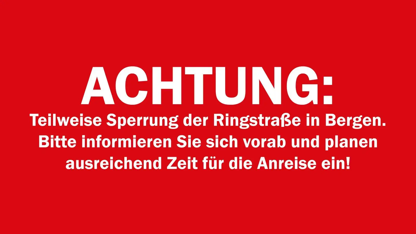 SPEERUNG Ringstraße