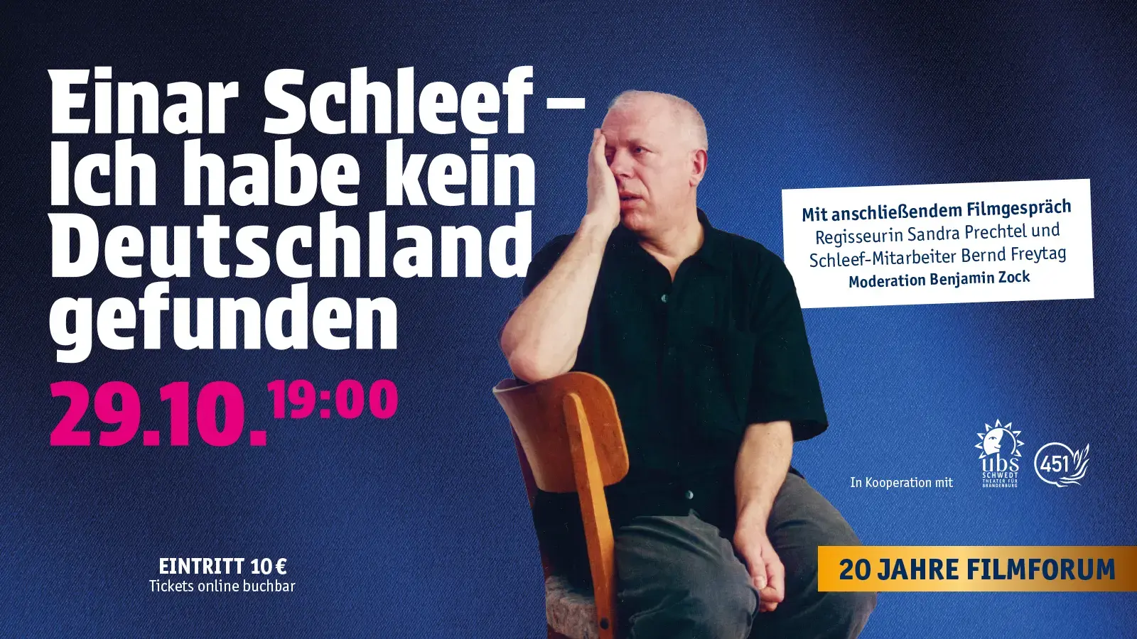20 Jahre FilmforUM | Einar Schleef