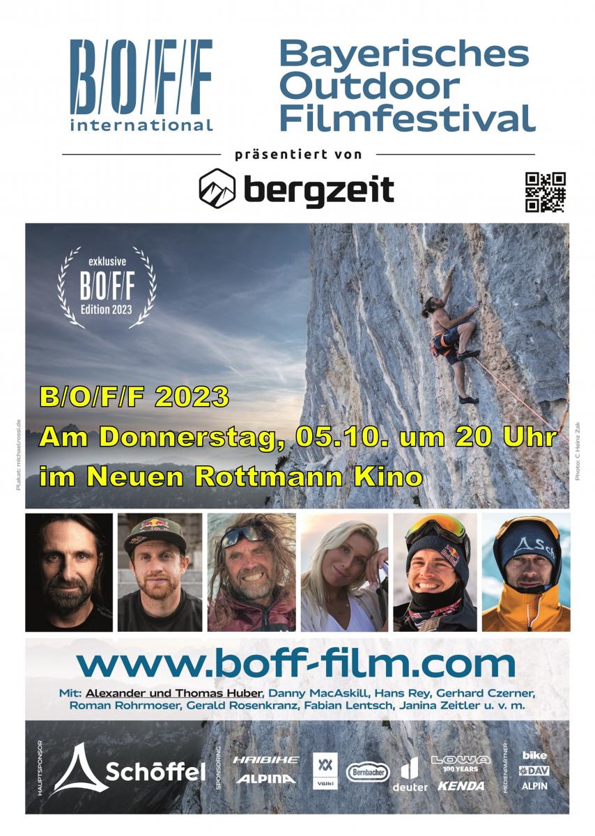 Do. 05.10. 20 Uhr: B/O/F/F 2023 Das Bayerische Outdoorfilmfestival