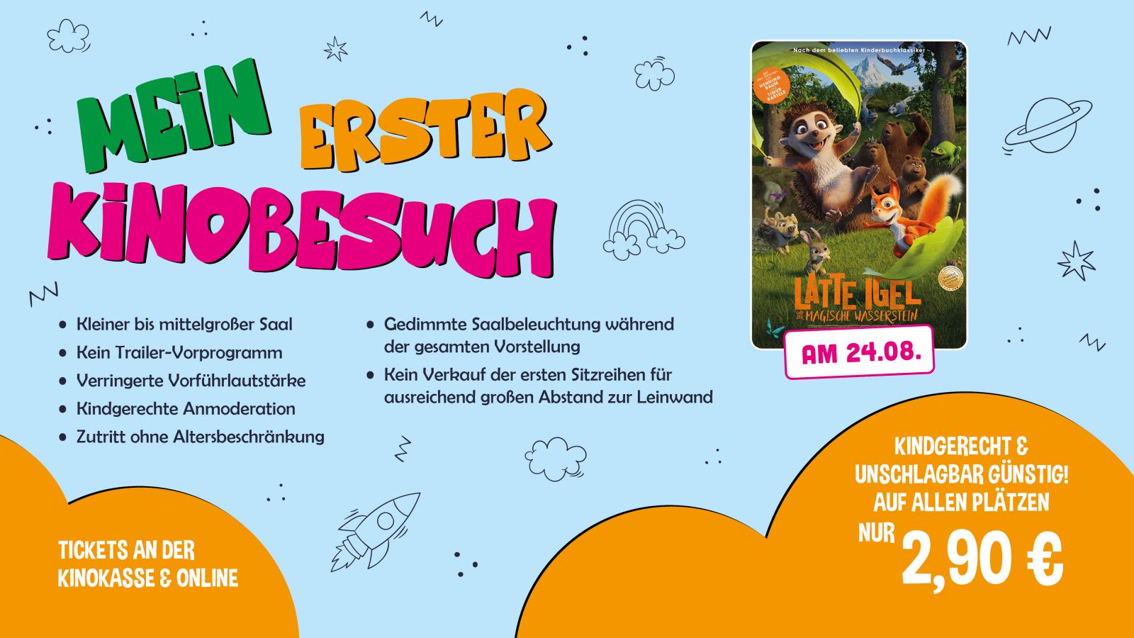 Mein erster Kinobesuch: Latte Igel und der magische Wasserstein