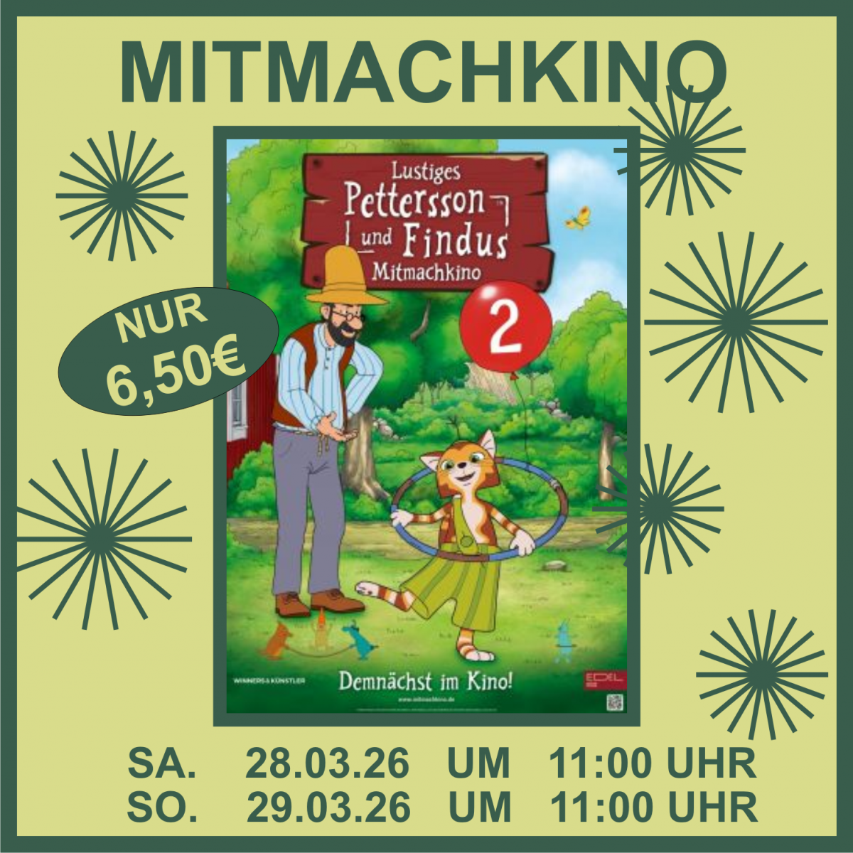 MITMACHKINO PETTERSSON UND FINDUS