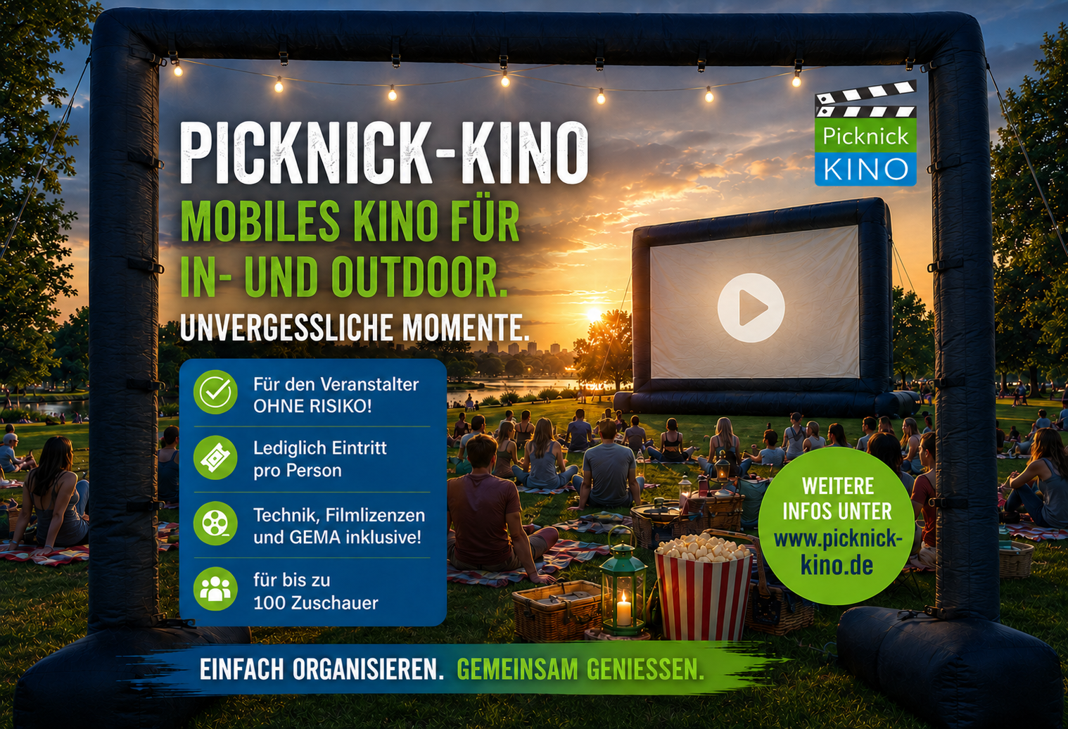 Banner Picknick-Kino