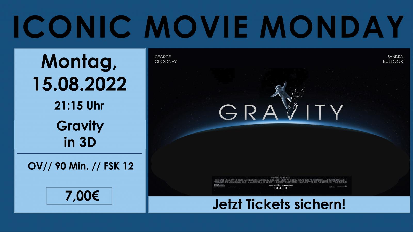 Iconic Movie Monday: Gravity - 3D (OV) 